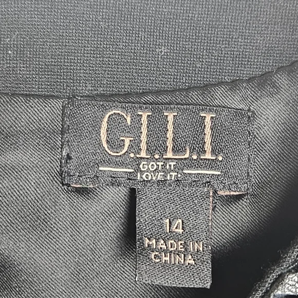 G.I.L.I. (Got It Love It) Women Striking Black Faux Top Size 14 - Picture 7 of 10